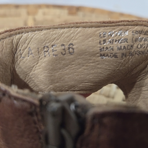 Miz Mooz Brown Leather Gladiator Sandals 6 - Picture 6 of 8